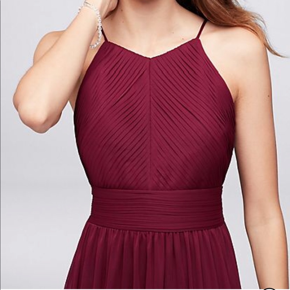 David’s Bridal Merlot Bridesmaid Dress
